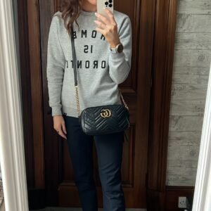 Gucci GG Black Marmont Small Shoulder Bag | AlmaBagz