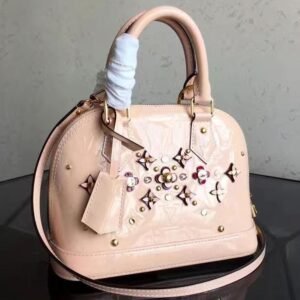 Louis Vuitton Alma BB Tote Bag Monogram Vernis Rose Ballerine | AlmaBagz