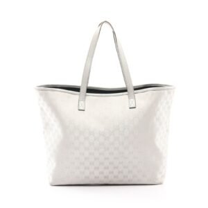 Gucci Gg Tote Bag White Canvas | AlmaBagz