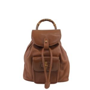 GUCCI Bamboo Small Backpack Brown Vintage 4iwub7 | AlmaBagz