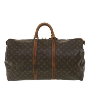 LOUIS VUITTON Monogram Keepall Bandouliere 55 Boston Bag M41414 LV Auth ki2612 | AlmaBagz