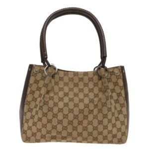 Gucci GG Canvas Hand Bag Beige 115007  ki3212 | AlmaBagz