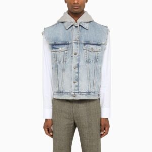 Gucci Men Denim Sleeveless Jacket | AlmaBagz
