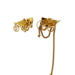 Louis Vuitton Gold Bionic Earrings | AlmaBagz