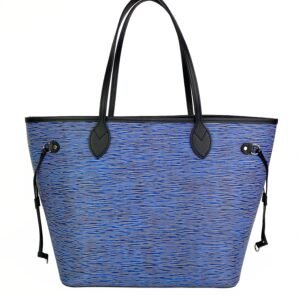 Louis Vuitton Blue Denim Epi Neverfull MM Bag | AlmaBagz