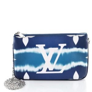 LOUIS VUITTON Double Zip Limited Edition Escale Monogram Giant Pochette | AlmaBagz
