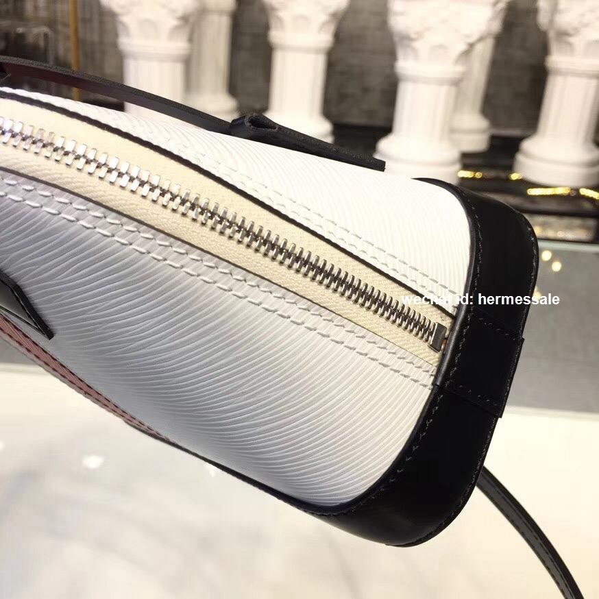 Louis Vuitton Alma BB Epi Leather Two-Tone White | AlmaBagz