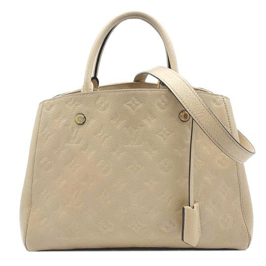 Louis Vuitton Montaigne Beige Monogram Empreinte Leather Shoulder Bag | AlmaBagz