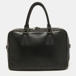 Louis Vuitton Charcoal Black Leather Utah Acoma Bag | AlmaBagz