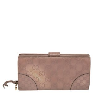 Gucci Beige Guccissima Leather Bree Bifold Wallet | AlmaBagz