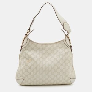 Gucci Off-White Guccissima Leather Creole Hobo | AlmaBagz