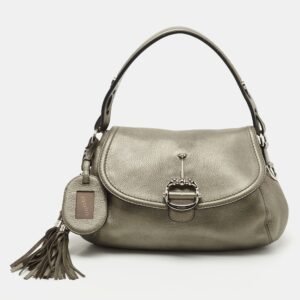Gucci Metallic Leather Techno Horsebit Hobo | AlmaBagz