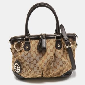 Gucci Beige/Ebony GG Canvas Medium Sukey Tote | AlmaBagz