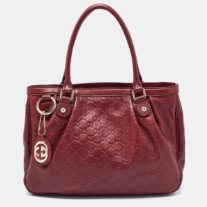 Gucci Red Guccissima Leather Sukey Tote | AlmaBagz