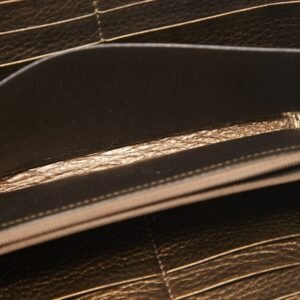 GUCCI Metallic Leather Bamboo Tassel Zip Around Wallet | AlmaBagz