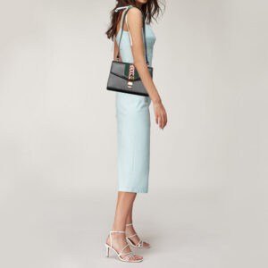 Gucci Black Leather Sylvie Shoulder Bag | AlmaBagz