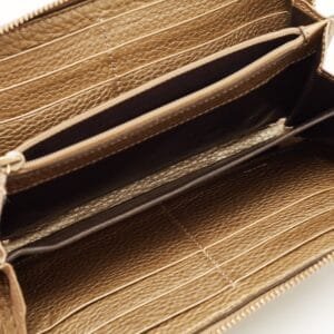 GUCCI Beige GG Canvas and Leather Bamboo Tassel Zip Around Wallet | AlmaBagz