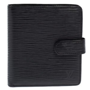 Louis Vuitton Black Epi Leather Compact Wallet | AlmaBagz