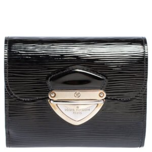 Louis Vuitton Black Electric Epi Leather Joey Wallet | AlmaBagz