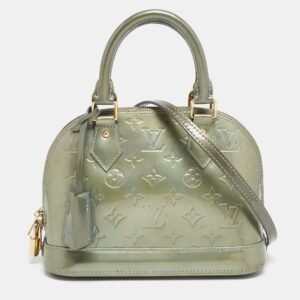 Louis Vuitton Green Monogram Vernis Alma BB Bag | AlmaBagz