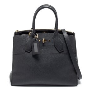 Louis Vuitton Black Leather City Steamer MM Bag | AlmaBagz