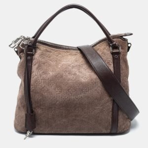 Louis Vuitton Brown Monogram Antheia Suede Ixia PM Bag | AlmaBagz