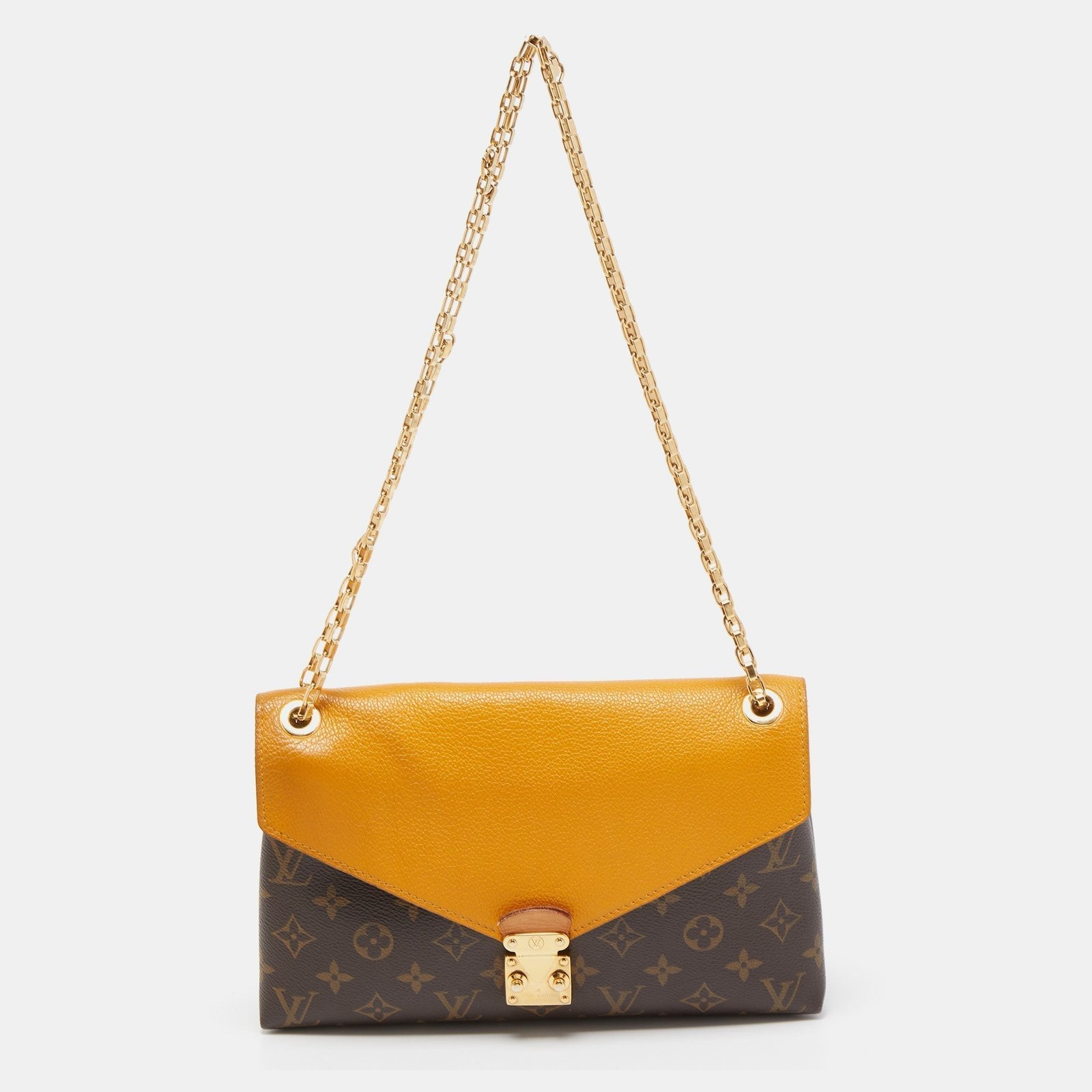 LOUIS VUITTON Safran Monogram Canvas Pallas Chain Bag | AlmaBagz - Image 8