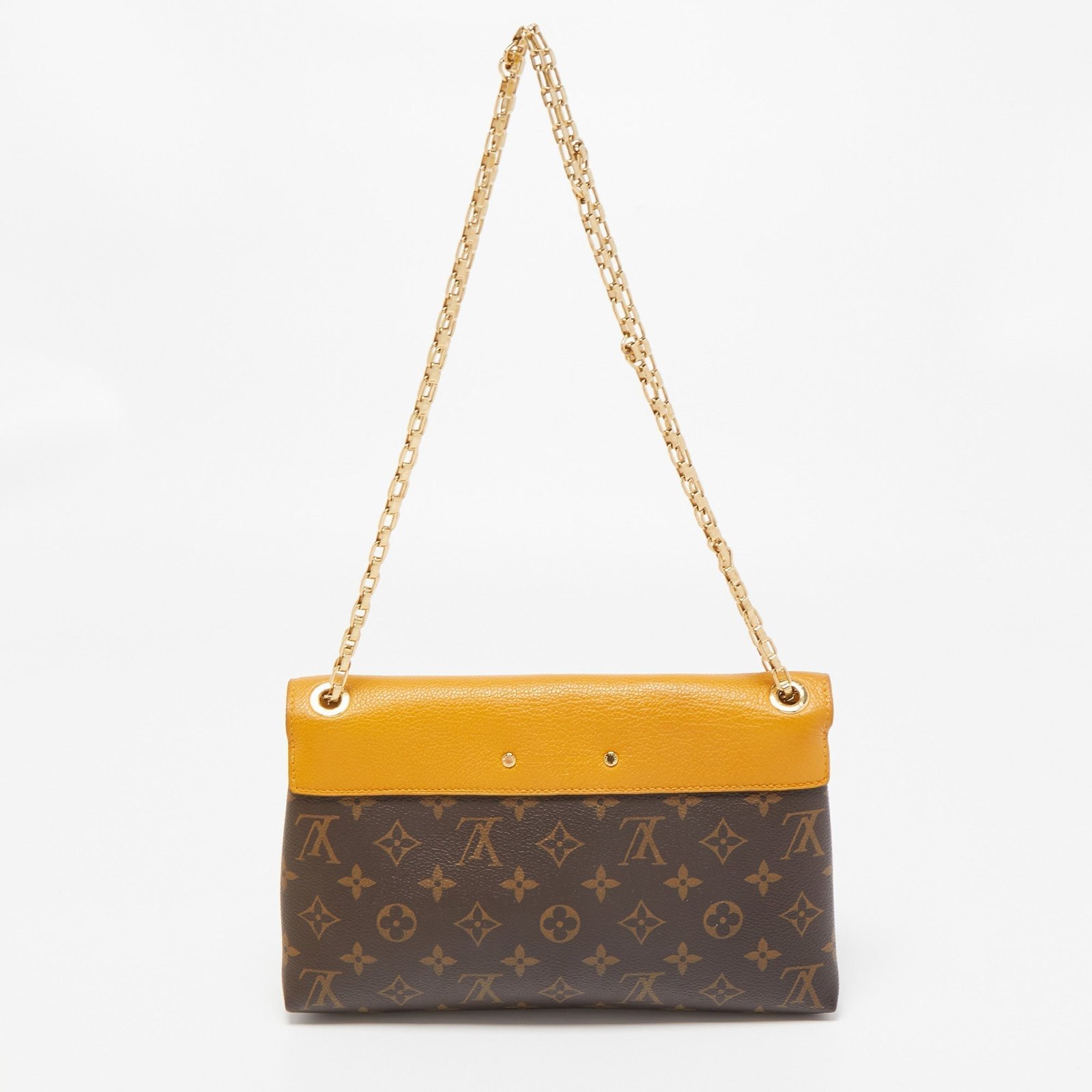 LOUIS VUITTON Safran Monogram Canvas Pallas Chain Bag | AlmaBagz - Image 3