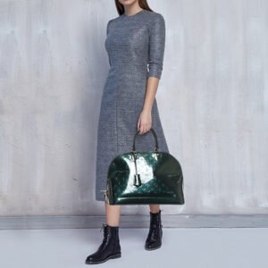 LOUIS VUITTON Green Monogram Vernis Alma GM Bag | AlmaBagz