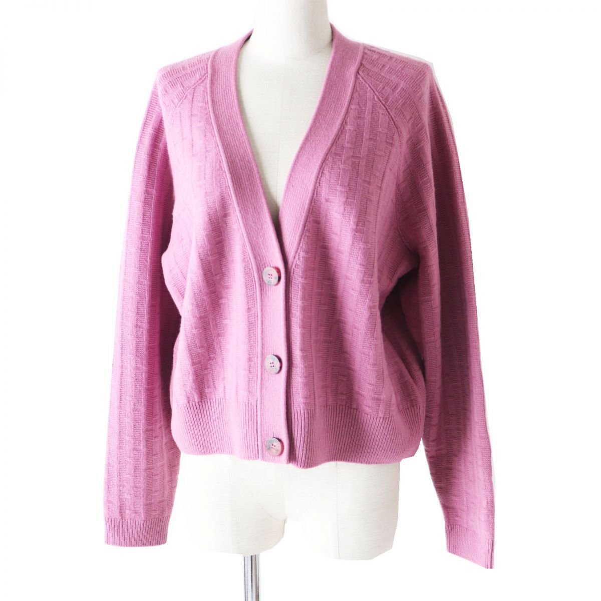 HERMES knit Main: 100% virgin wool Purple pink type Women 38 Used | AlmaBagz - Image 10