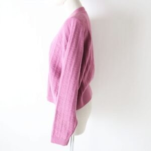 HERMES knit Main: 100% virgin wool Purple pink type Women 38 Used | AlmaBagz