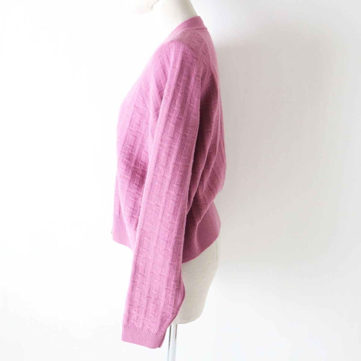 HERMES knit Main: 100% virgin wool Purple pink type Women 38 Used | AlmaBagz