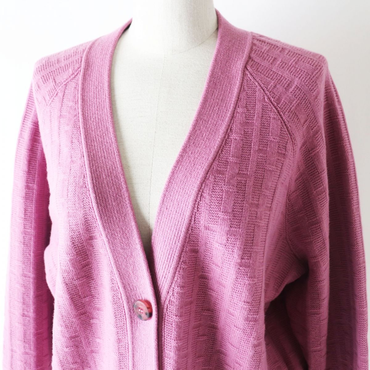 HERMES knit Main: 100% virgin wool Purple pink type Women 38 Used | AlmaBagz - Image 3