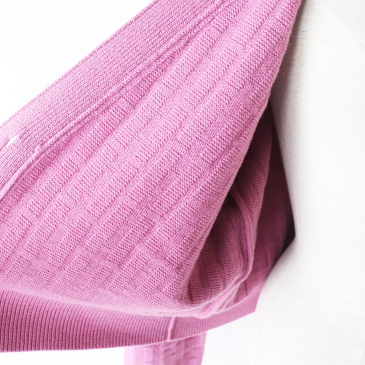 HERMES knit Main: 100% virgin wool Purple pink type Women 38 Used | AlmaBagz - Image 4