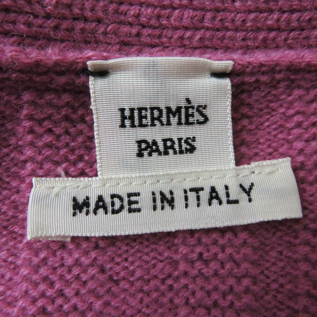 HERMES knit Main: 100% virgin wool Purple pink type Women 38 Used | AlmaBagz - Image 6