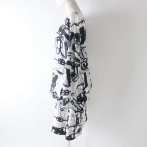 HERMES setup silk Black x white<br> Cliquetis Tattoo Aquarelle | AlmaBagz