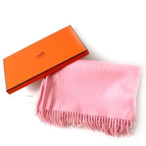 HERMES Stall Main: 100% cashmere Baby pink Women Used | AlmaBagz