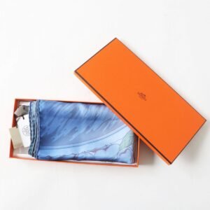 HERMES scarf silk Blue type Aloha rectangle Aloha rectangle | AlmaBagz
