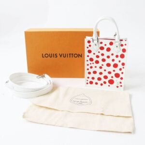 LOUIS VUITTON Handbag Main�FEpi Leather White x redinfinity dot Women Used | AlmaBagz