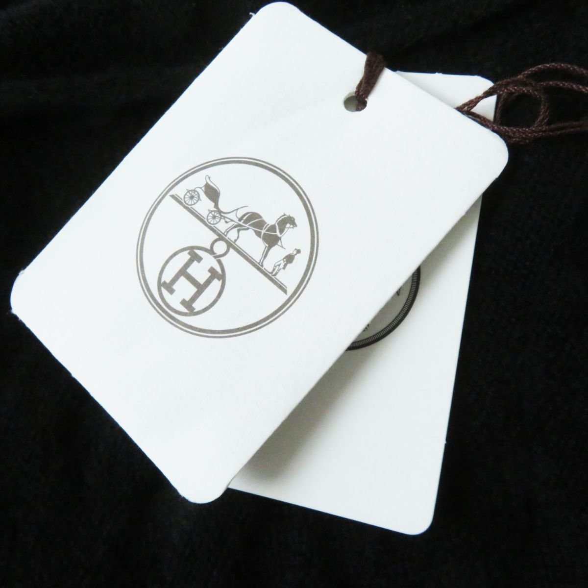 HERMES knit Main: 100% wool black Women 36 Used | AlmaBagz - Image 9