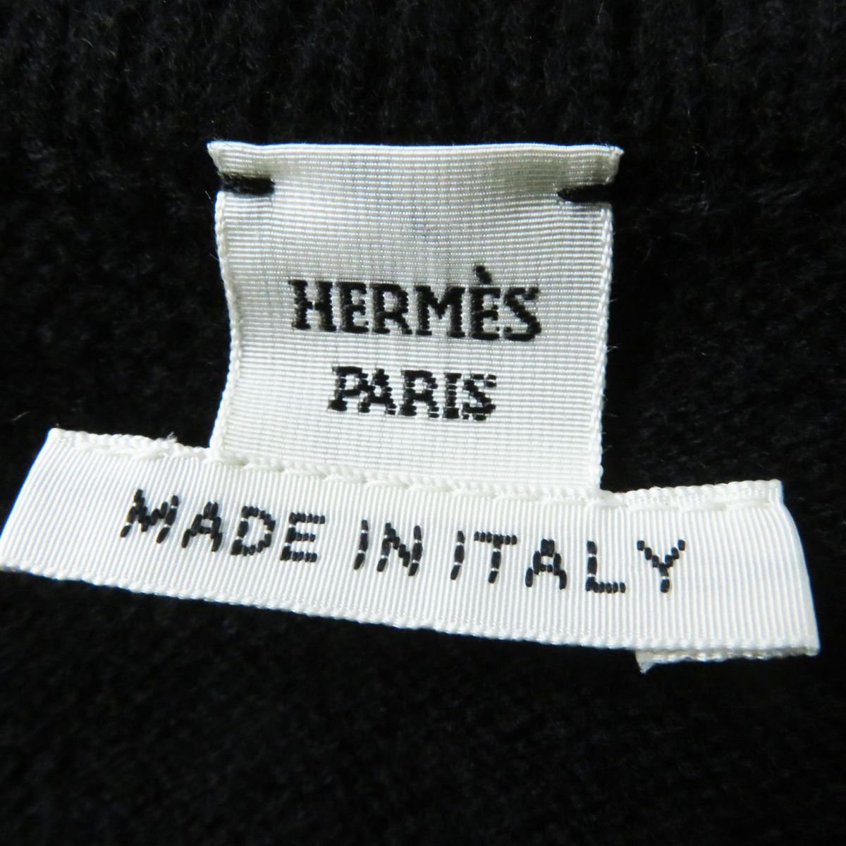 HERMES knit Main: 100% wool black Women 36 Used | AlmaBagz - Image 5