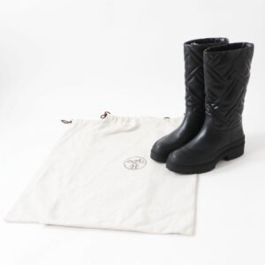 HERMES boots Main: Leather black Women 36 Used | AlmaBagz