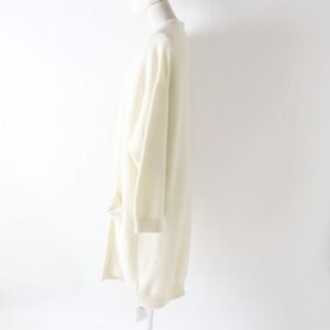 HERMES knit Main: 100% cashmere IvoryxSilverMetal Women 36 Used | AlmaBagz