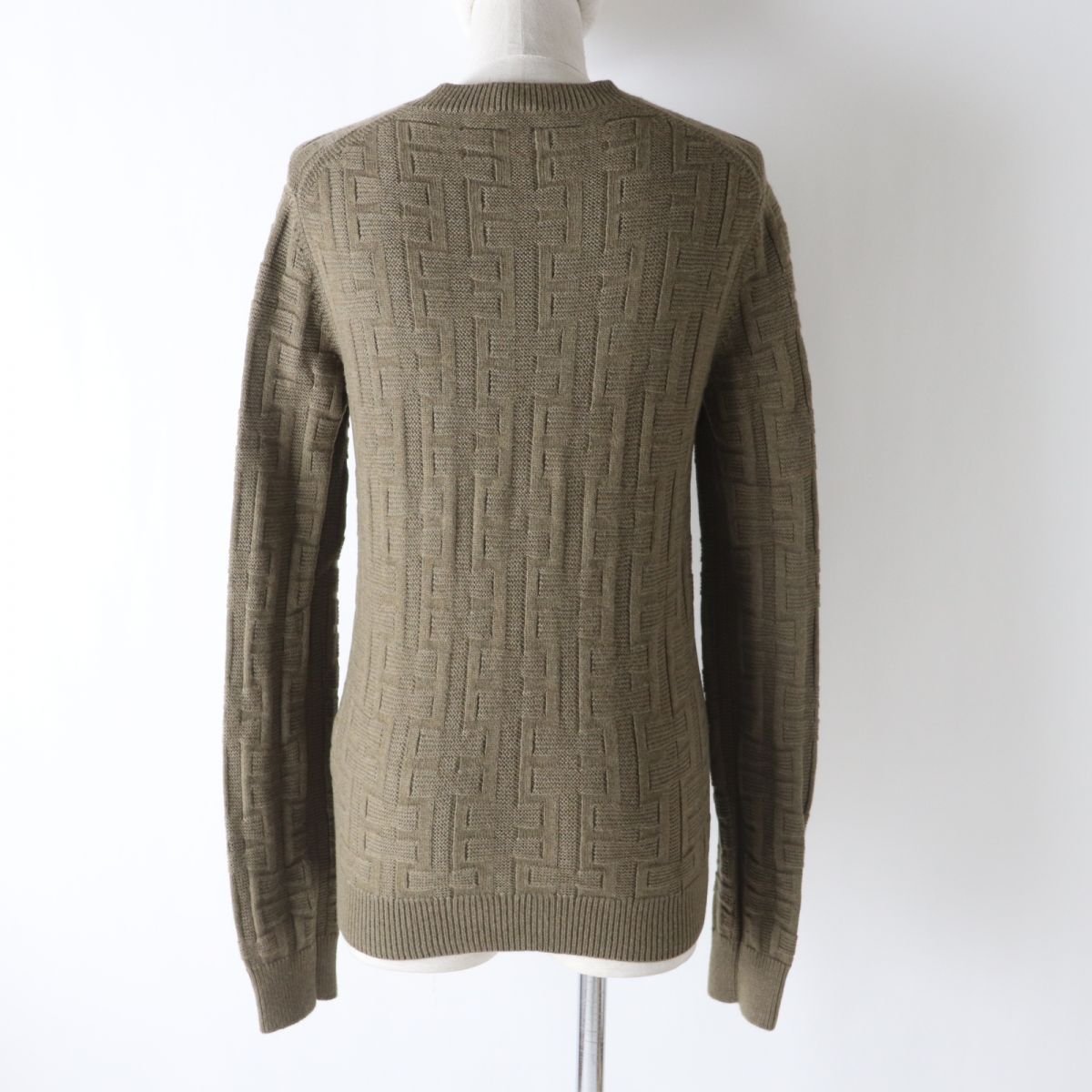 HERMES knit Main: 100% virgin wool Khaki brown type Women 36 Used | AlmaBagz - Image 2