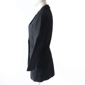 HERMES tailored jacket Outer: 70% nylon, Outer: 30% wool, Lining: 85% rayon, Lining: 15% silk, Sleeve lining: 100% cupra black Women 34 Used | AlmaBagz