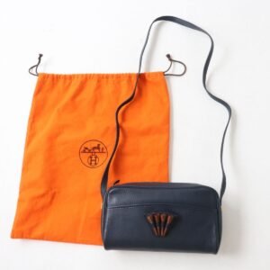 HERMES Shoulder Bag Fjord Navy Women Used | AlmaBagz