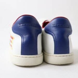 HERMES sneakers Main: Leather White x blue x red Women 36.5 Used | AlmaBagz