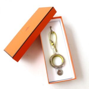 HERMES charm Main: Leather Lime x SilverMetal Women Used | AlmaBagz