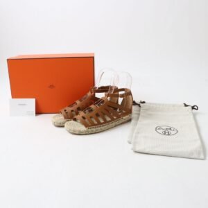 HERMES Sandals leather Brown 36 | AlmaBagz