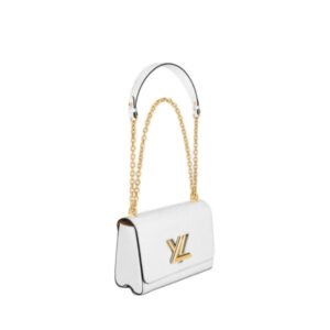LOUIS VUITTON Shoulder Bag M55513 Epi Leather white ChainShoulder Bag Bron Twist MM Women Used | AlmaBagz